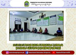 SOSIALISASI PRODUK HUKUM KALURAHAN GIRIPURWO TAHUN 2026 DI PADUKUHAN JLUMBANG